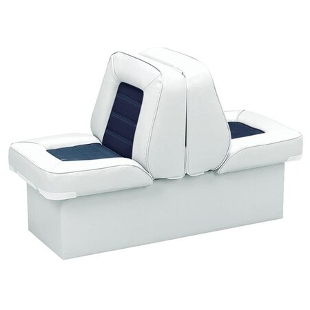 Wise Wise 8WD505P-1-924 10 in. Base Lounge Seat; White & Navy 8WD505P-1-924